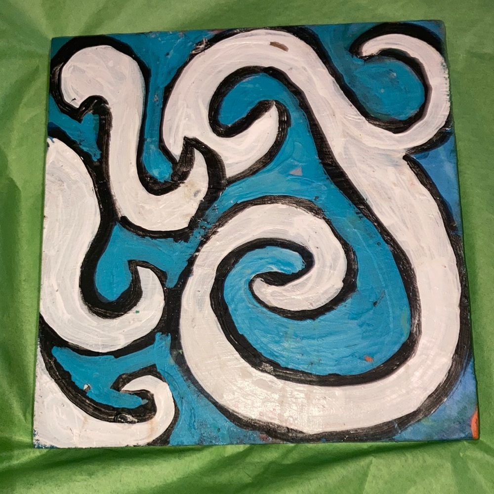 HIGH TIDE original artwork with acrylics later